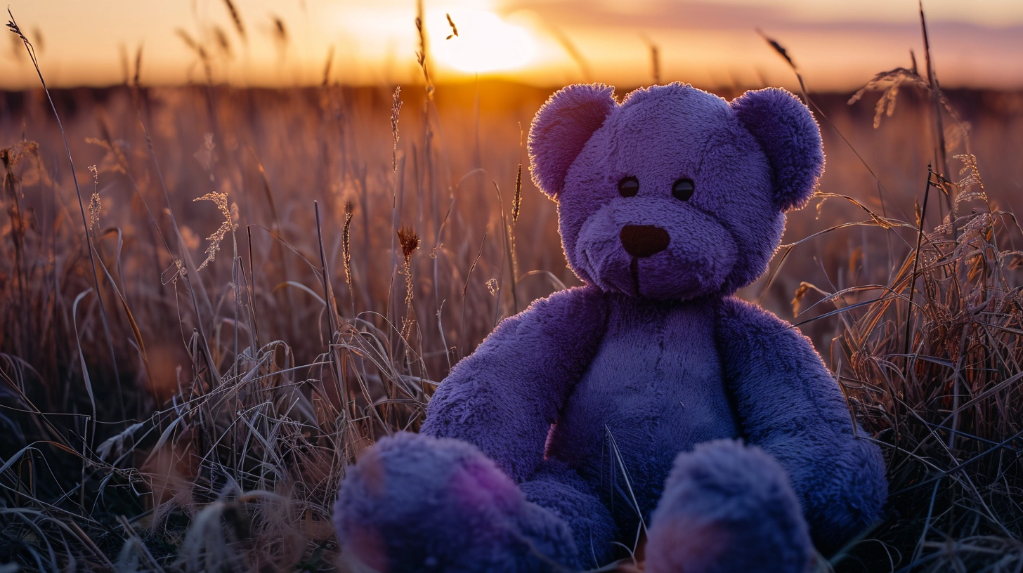 An adorable teddy bear with a playful expression,